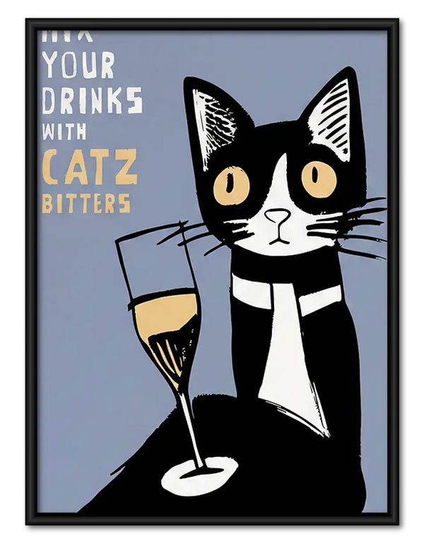 Drinks with Cat Bitters Wall Art