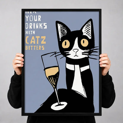 Drinks with Cat Bitters Wall Art 3