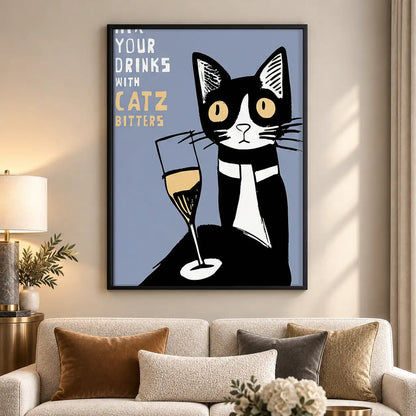 Drinks with Cat Bitters Wall Art 5
