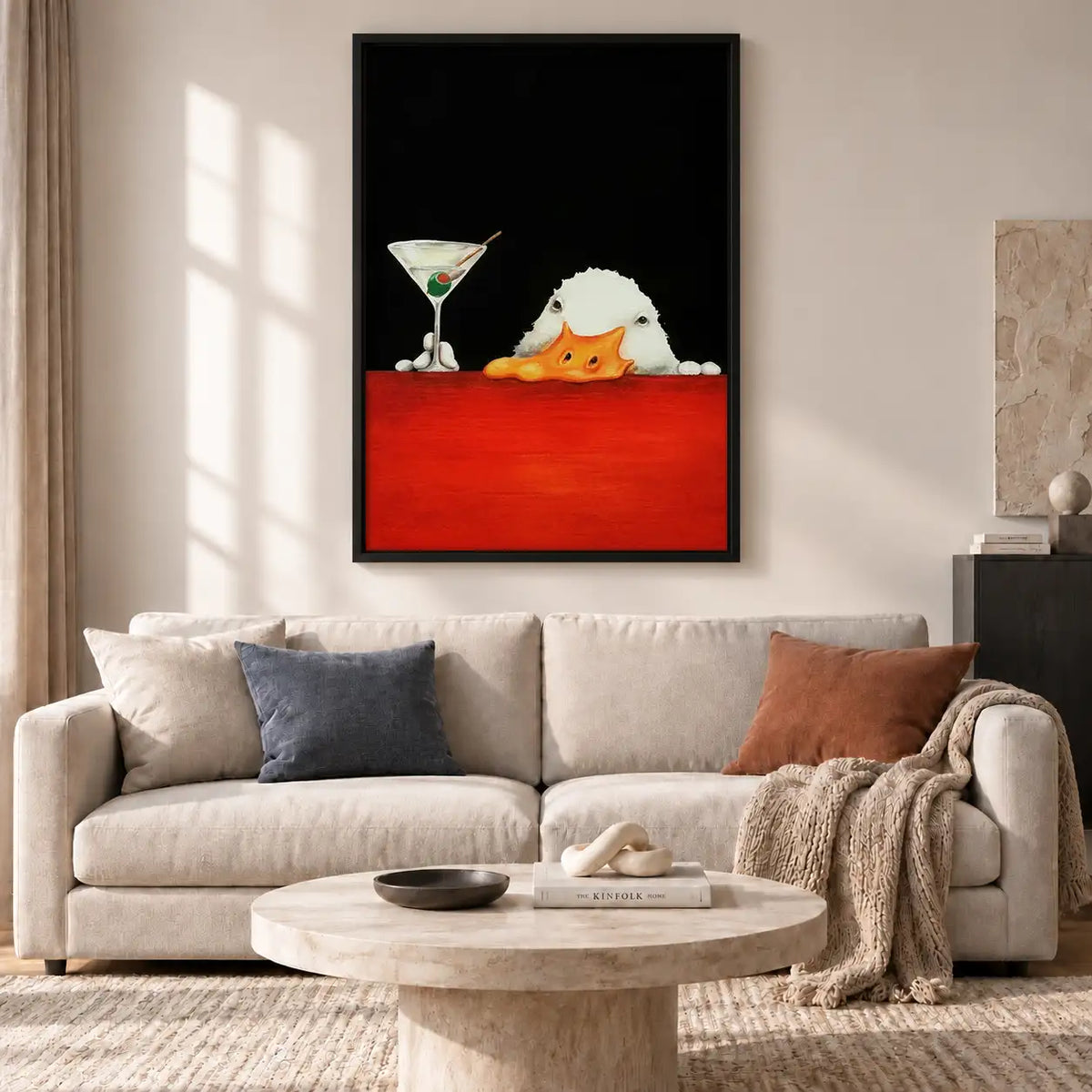 Duck Drinking Martini Wall Art 2