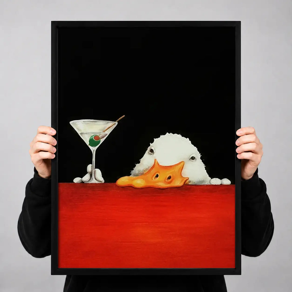 Duck Drinking Martini Wall Art 3