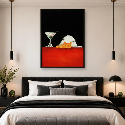 Duck Drinking Martini Wall Art 4