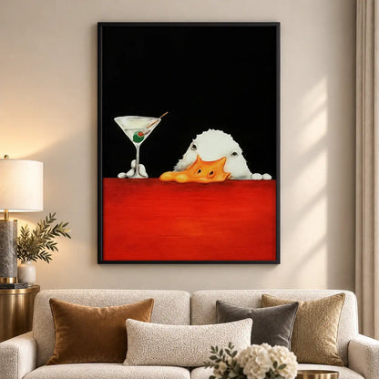 Duck Drinking Martini Wall Art 5