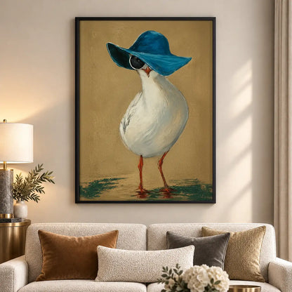 Duck Wearing Blue Sunhat Wall Art 5