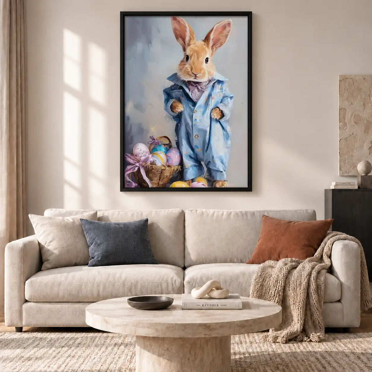 Easter Bunny with Painted Eggs Wall Art 2