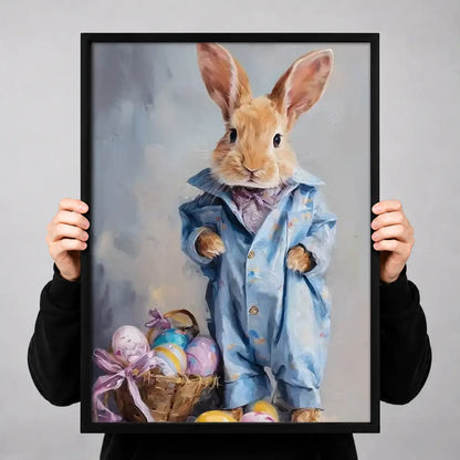 Easter Bunny with Painted Eggs Wall Art 3