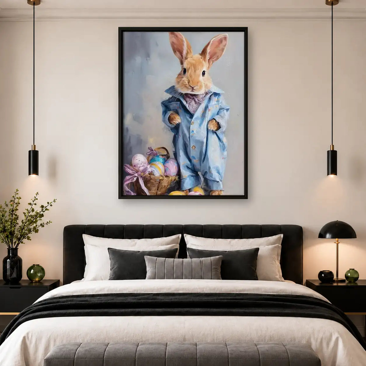 Easter Bunny with Painted Eggs Wall Art 4
