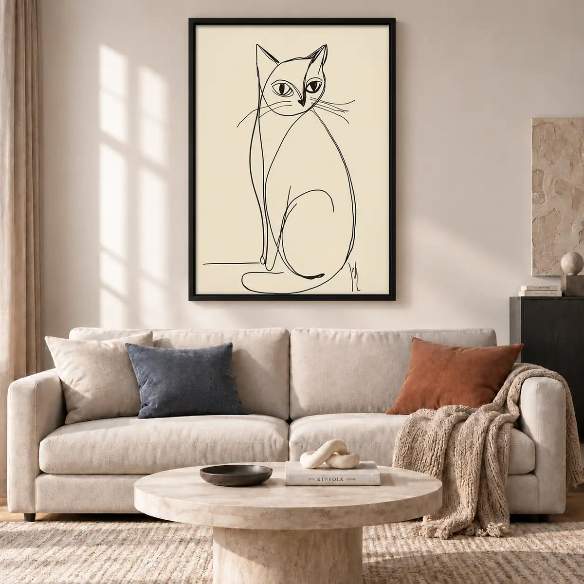 Elegant Cat Continuous Line Art 2
