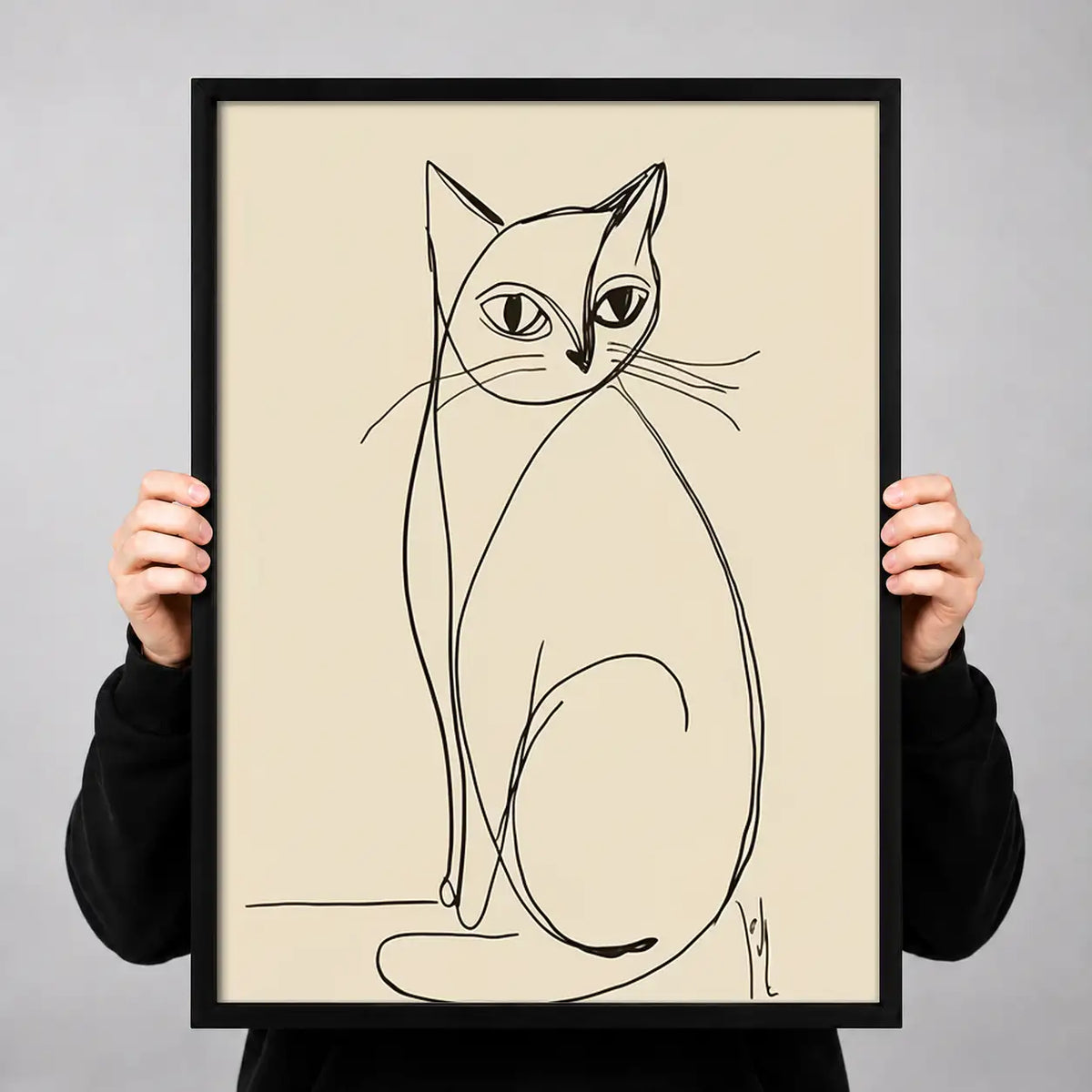 Elegant Cat Continuous Line Art 3