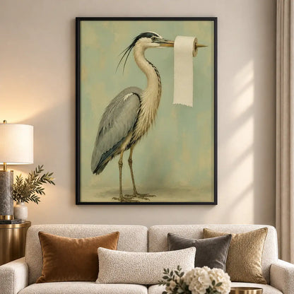 Elegant Gray Heron Wall Art 5