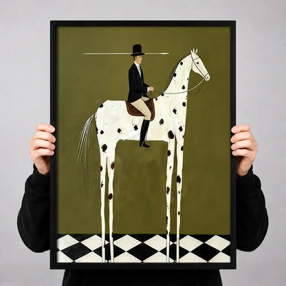 Elegant Rider on Spotted Horse Wall Art 3