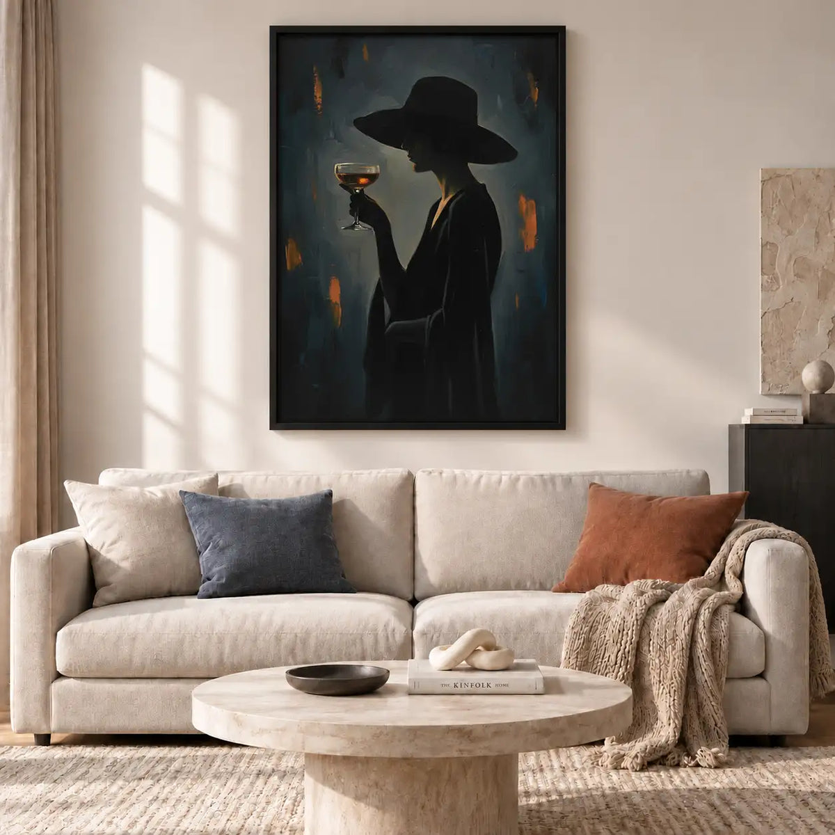 Elegant Witch Holding Wine Wall Art 2