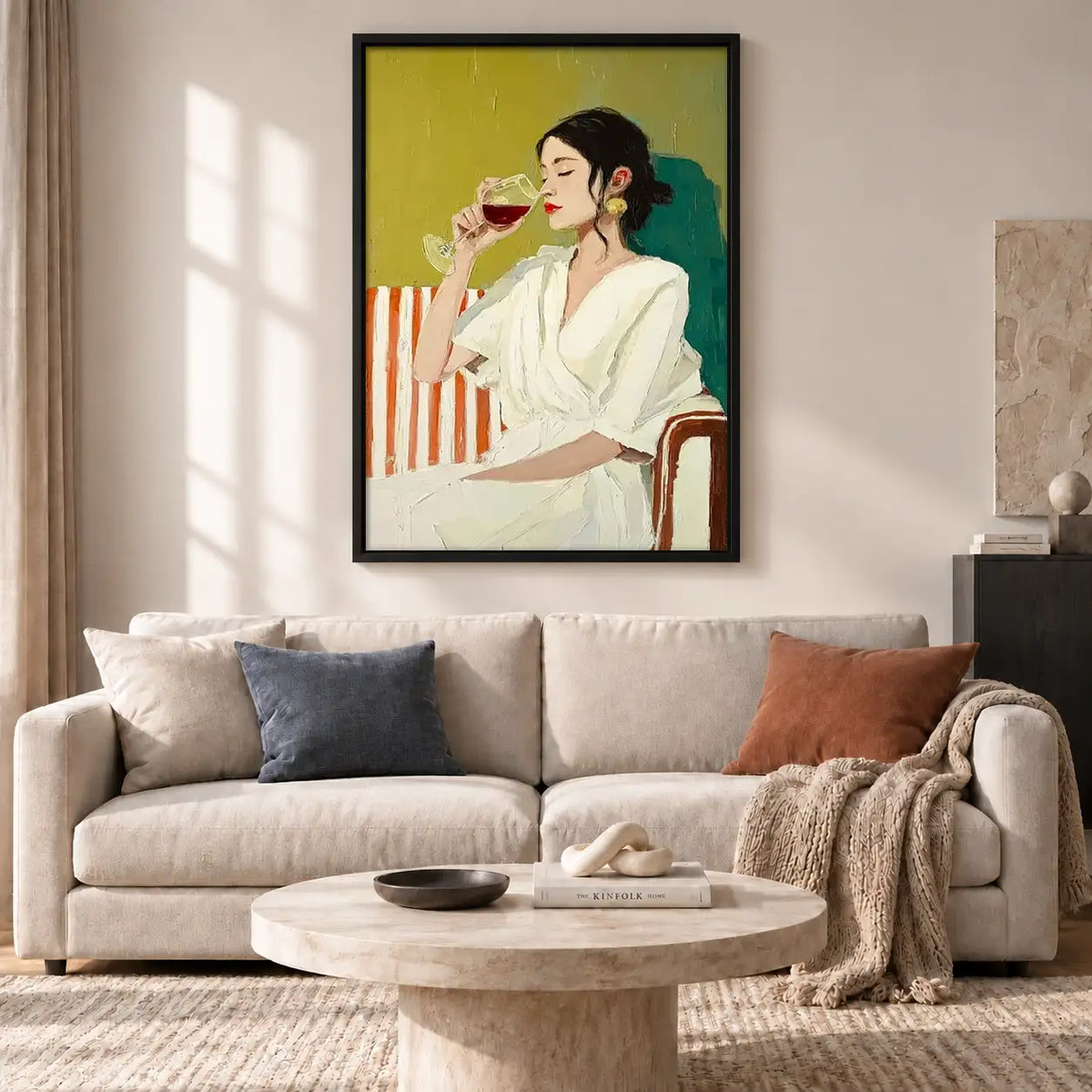 Elegant Woman Enjoying Wine Wall Art 2