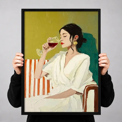 Elegant Woman Enjoying Wine Wall Art 3