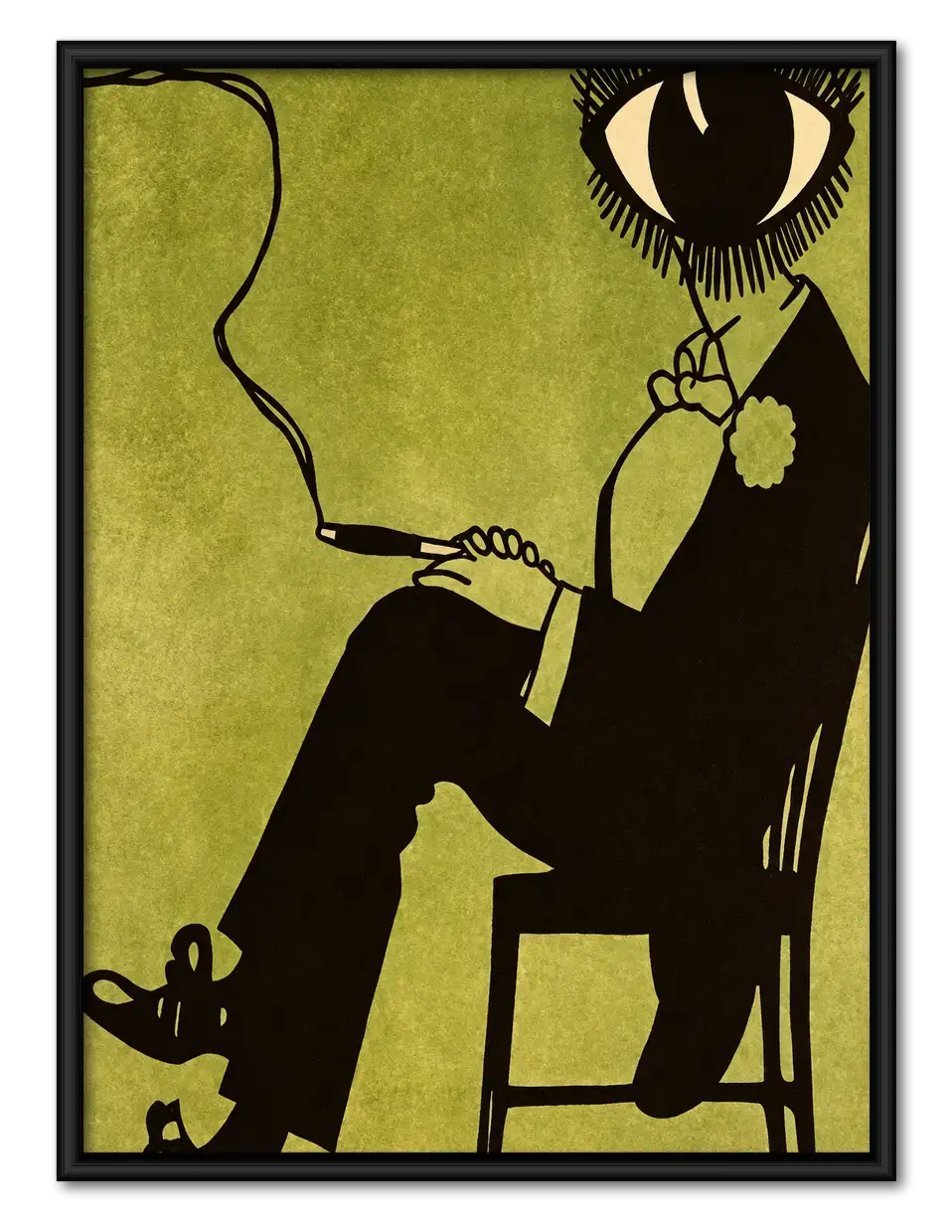 Elegant Woman with Black Cat Wall Art 1