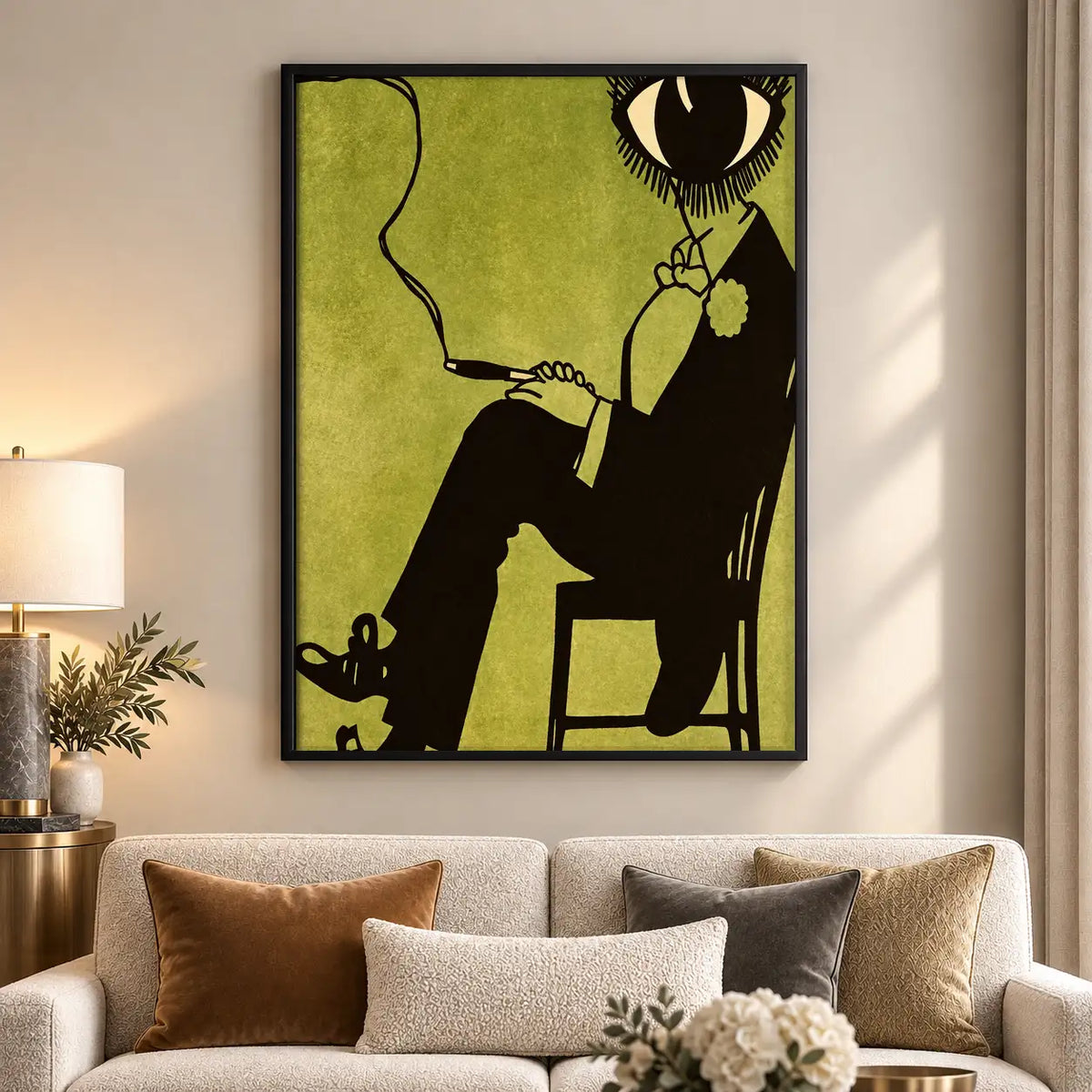 Elegant Woman with Black Cat Wall Art 5