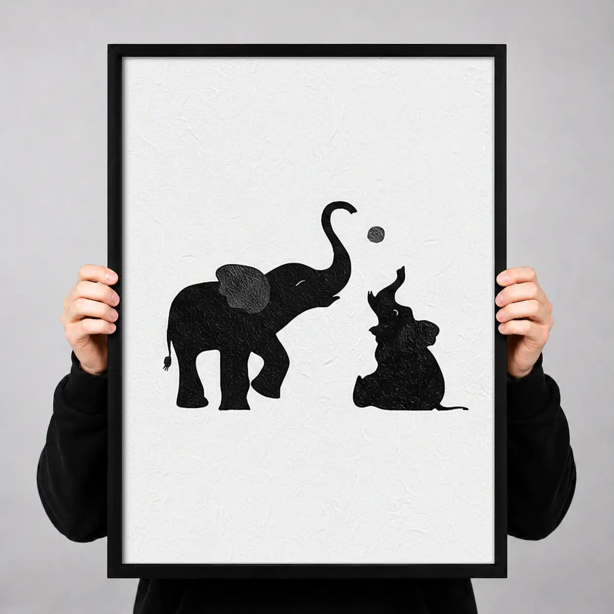 Elephant and Cat Silhouette Wall Art 3