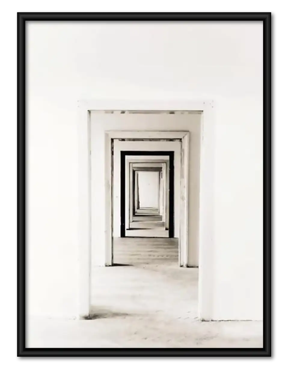 Endless White Doorway Perspective Wall Art 1