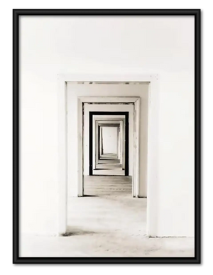 Endless White Doorway Perspective Wall Art