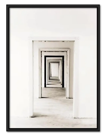 Endless White Doorway Perspective Wall Art 1