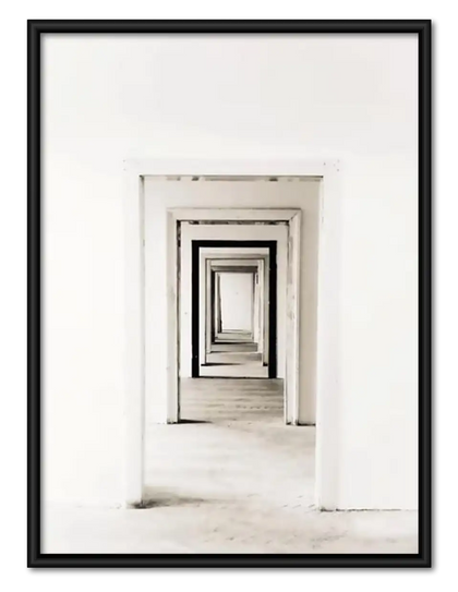 Endless White Doorway Perspective Wall Art
