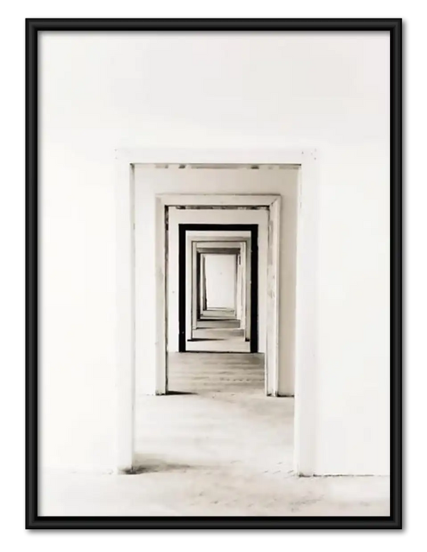 Endless White Doorway Perspective Wall Art