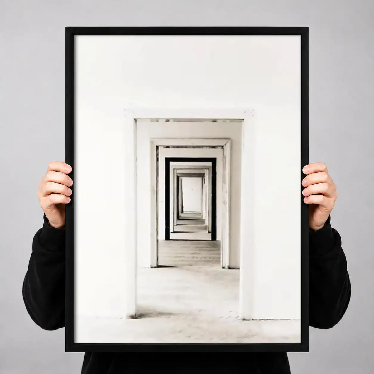 Endless White Doorway Perspective Wall Art 3