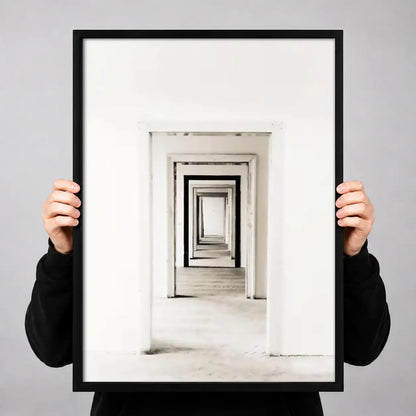 Endless White Doorway Perspective Wall Art 3