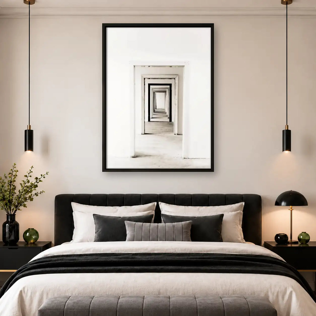 Endless White Doorway Perspective Wall Art 4