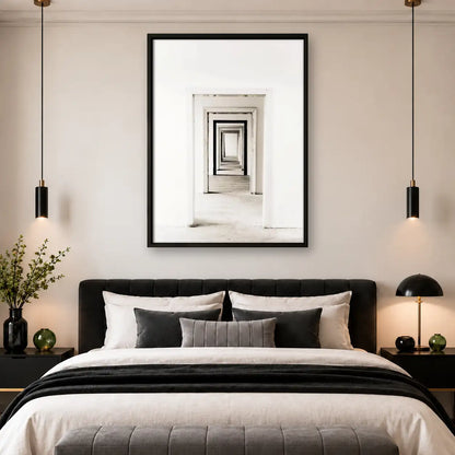 Endless White Doorway Perspective Wall Art 4