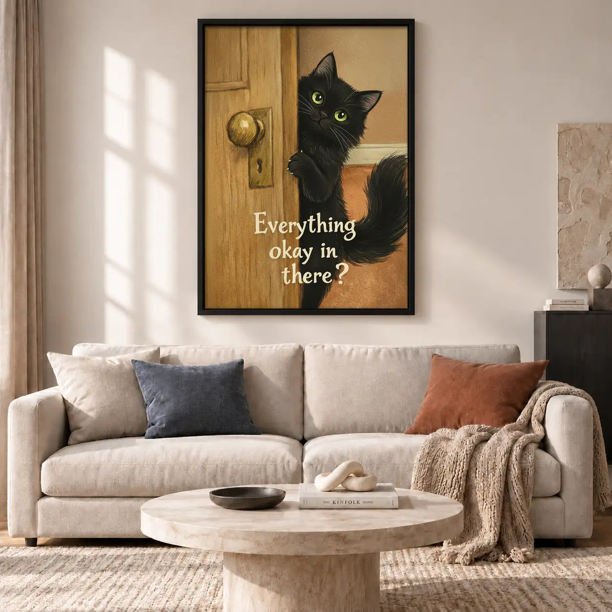 Everything Okay in There Cat Wall Art 2