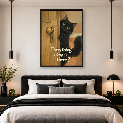 Everything Okay in There Cat Wall Art 4