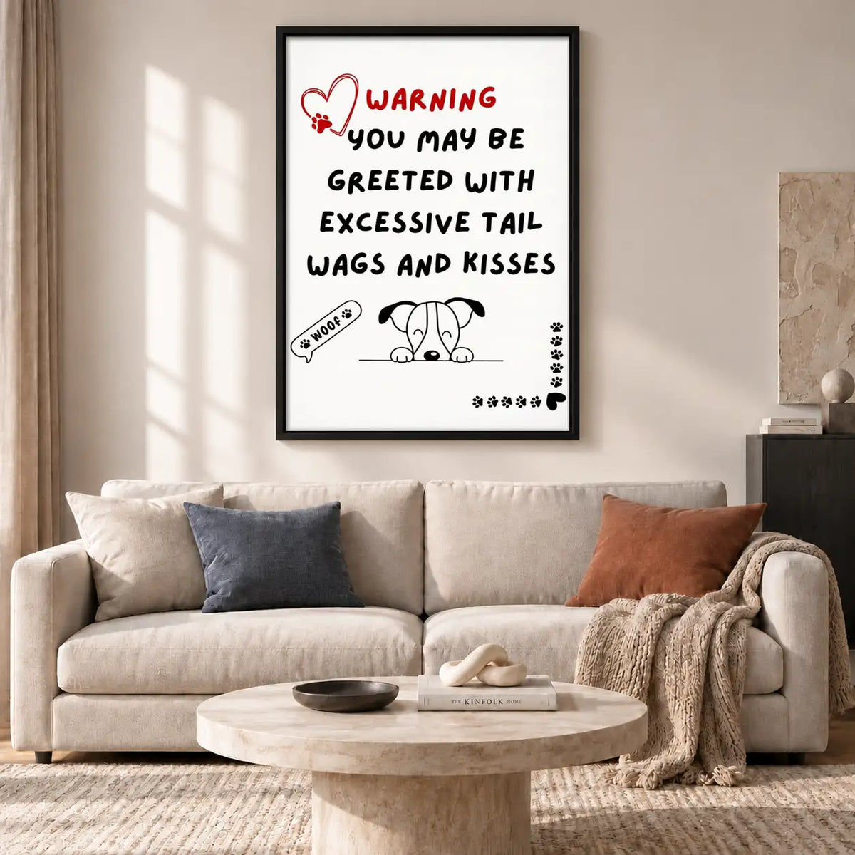 Excessive Tail Wags Warning Wall Art 2