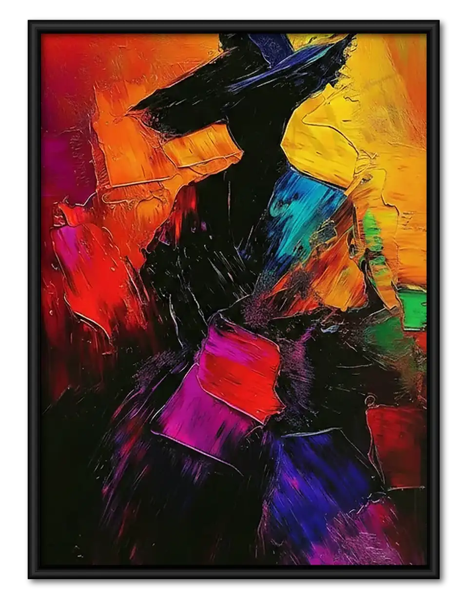 Expressive Colorful Figure Abstract Wall Art 1