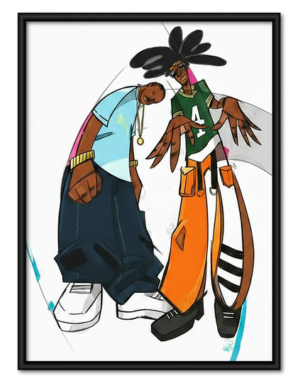 Fashionable Bird Couple Wall Art