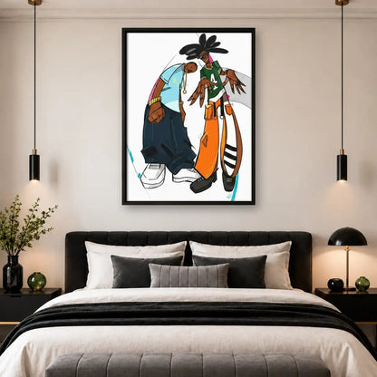 Fashionable Bird Couple Wall Art 4