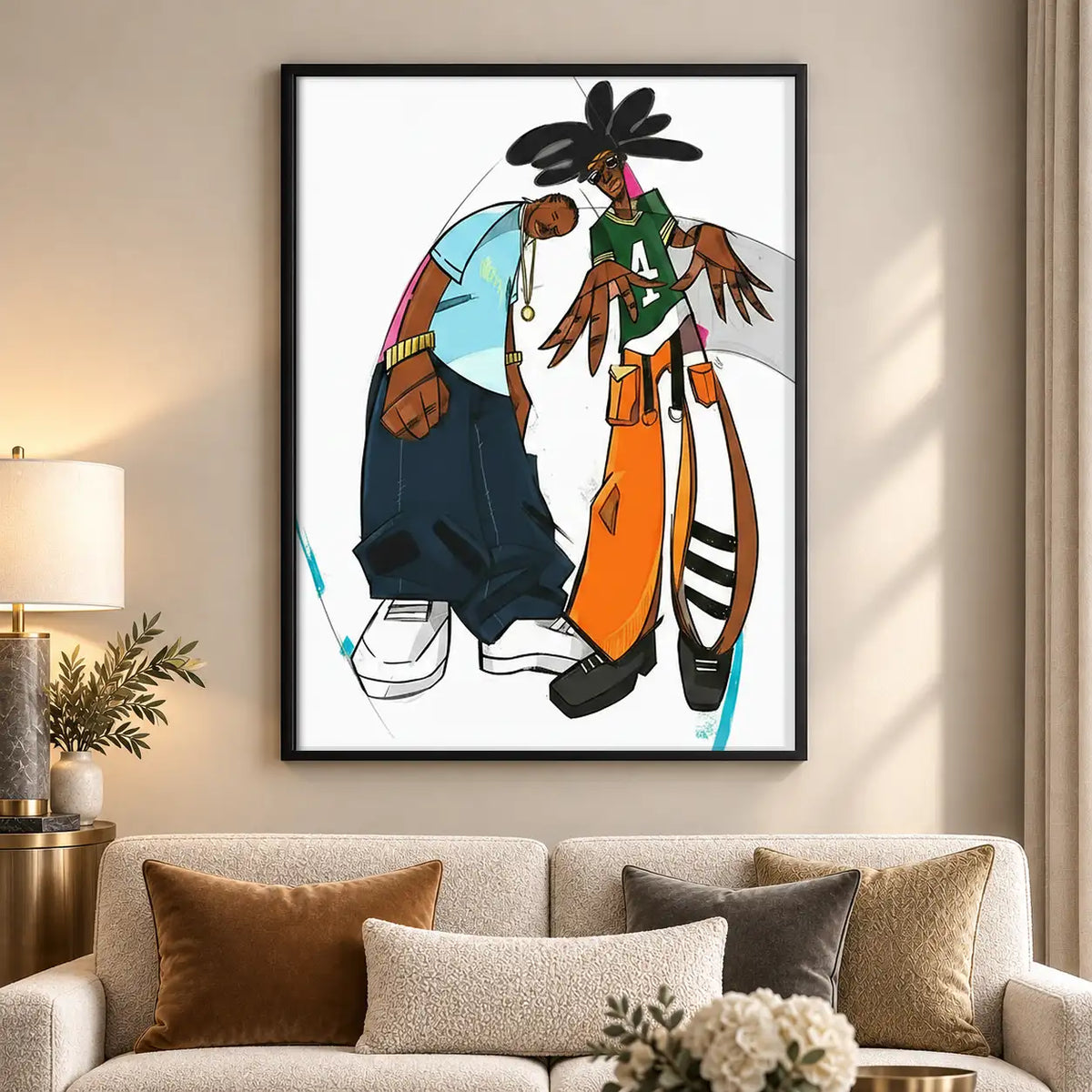 Fashionable Bird Couple Wall Art 5