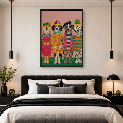 Fashionable Dogs in Colorful Sweaters Wall Art 4