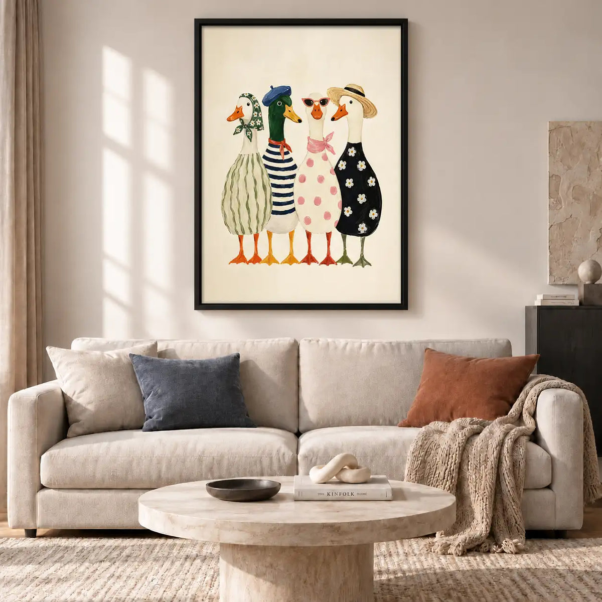 Fashionable Duck Friends Wall Art 2