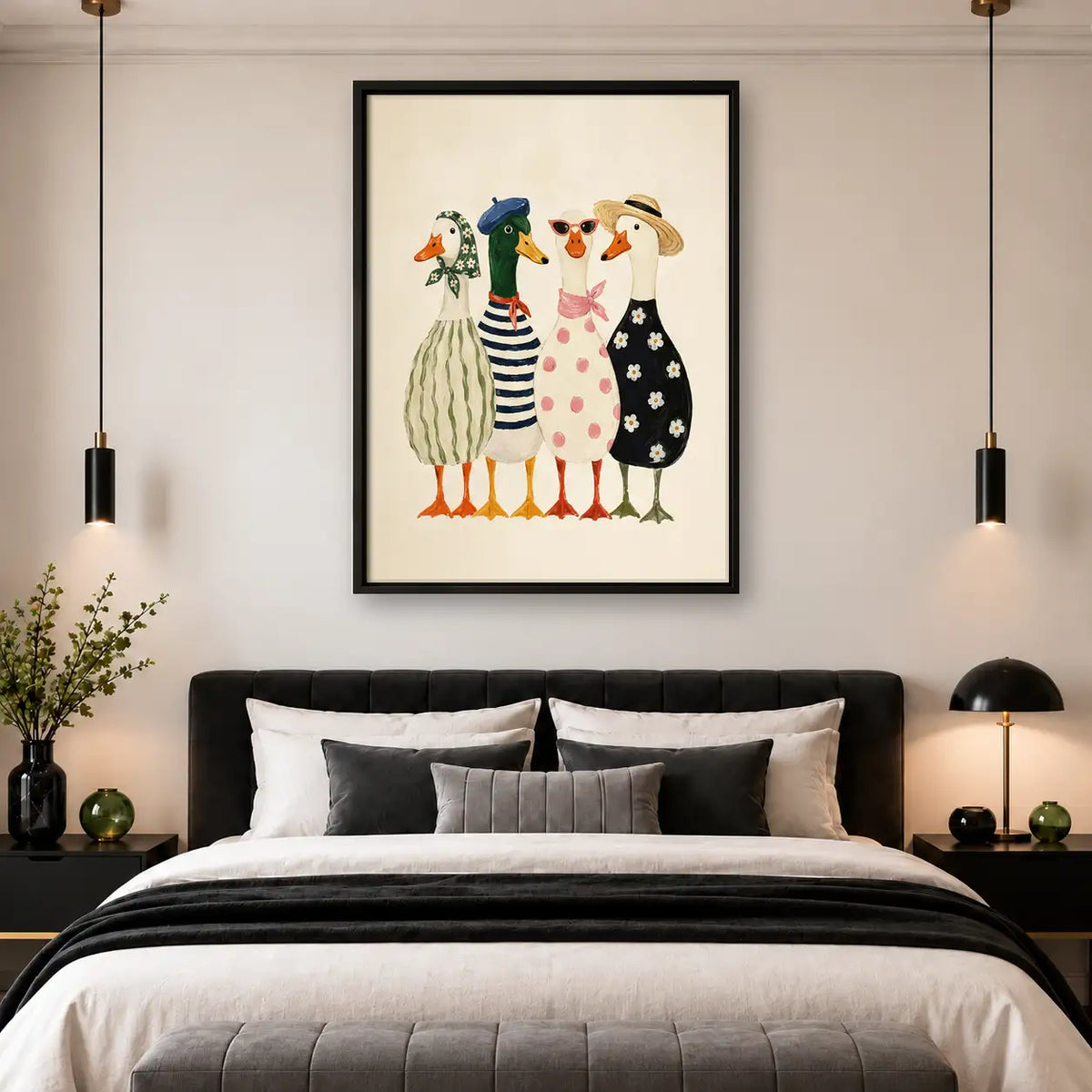 Fashionable Duck Friends Wall Art 4
