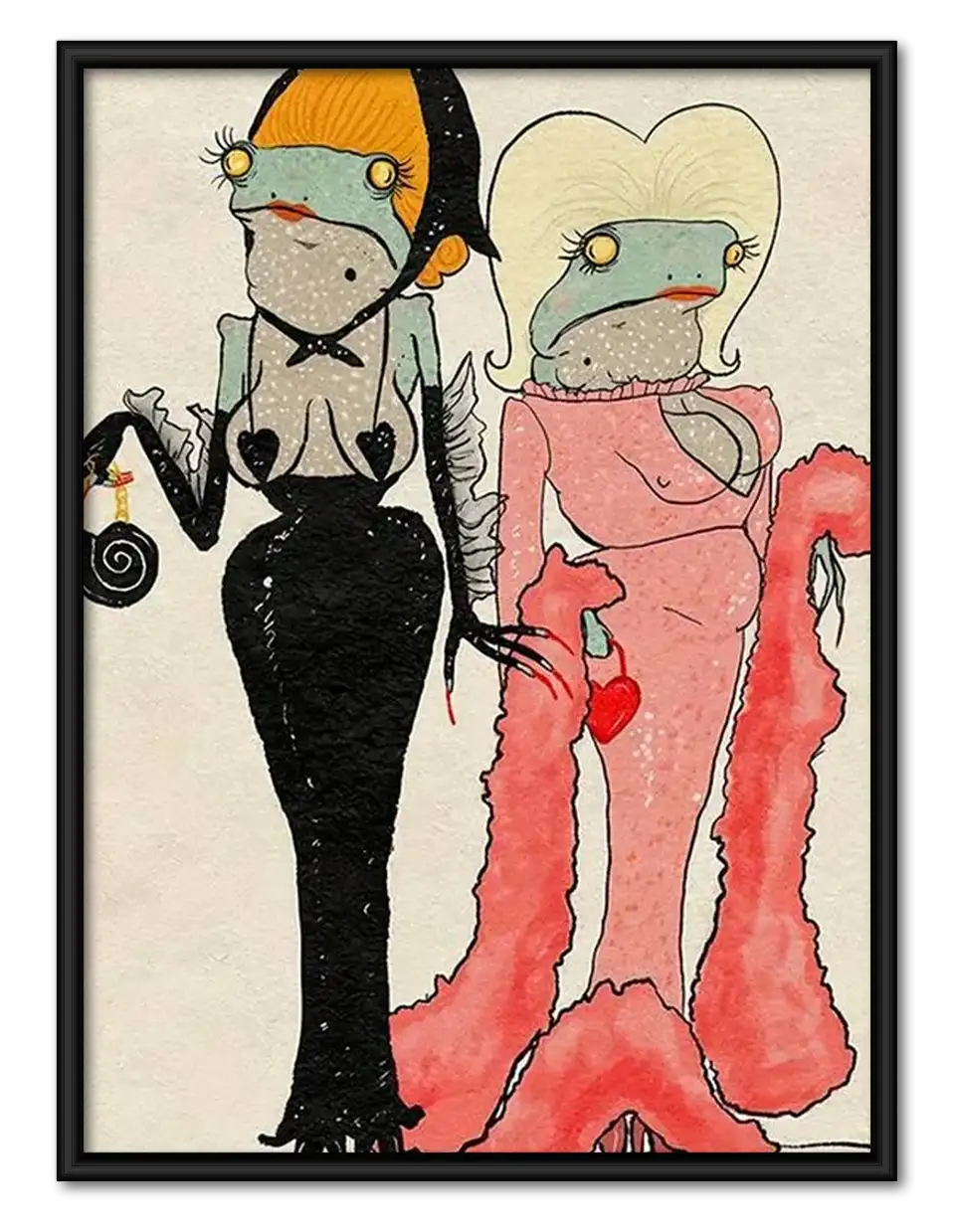 Fashionable Mouse Couple Wall Art 1