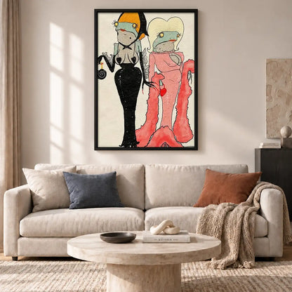Fashionable Mouse Couple Wall Art 2