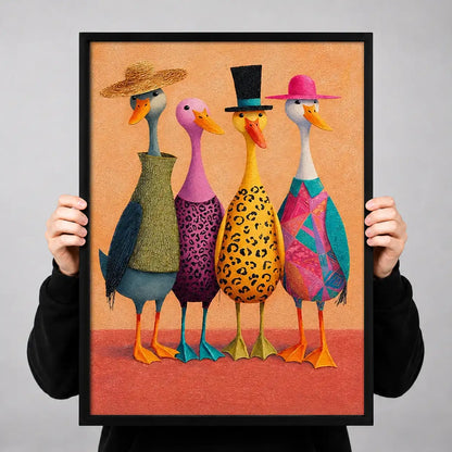 Fashionable Ostrich Quartet Wall Art 3