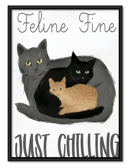Feline Fine Just Chilling Wall Art