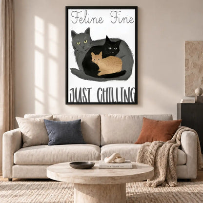 Feline Fine Just Chilling Wall Art 2