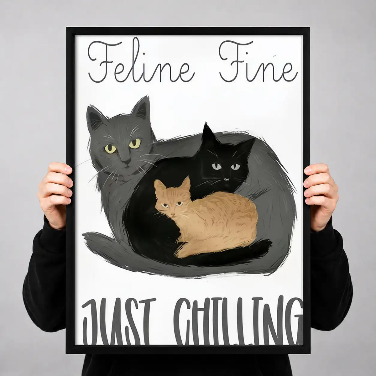 Feline Fine Just Chilling Wall Art 3