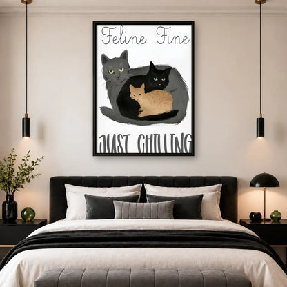 Feline Fine Just Chilling Wall Art 4