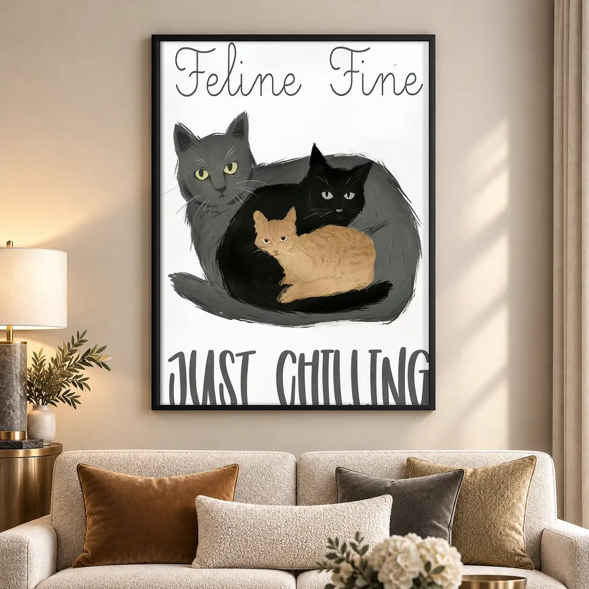 Feline Fine Just Chilling Wall Art 5