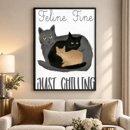 Feline Fine Just Chilling Wall Art 5
