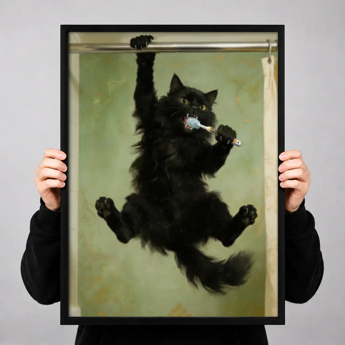 Floating Black Cat Dream Wall Art 3
